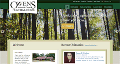 Desktop Screenshot of owensmemorialfuneralhome.com