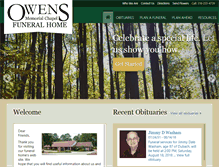 Tablet Screenshot of owensmemorialfuneralhome.com